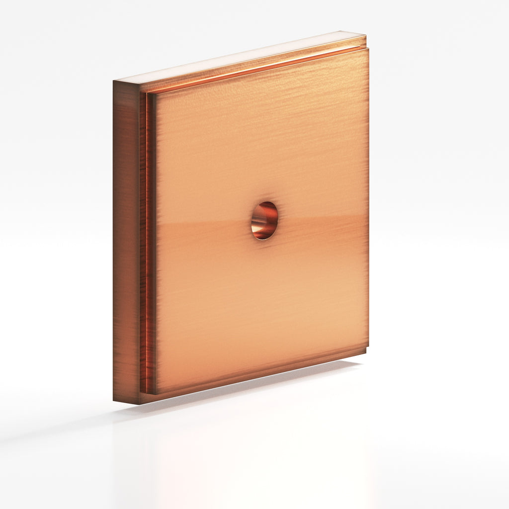 Colonial Bronze Series 9945 1" Square Stepped Backplate Antique Copper / 1"