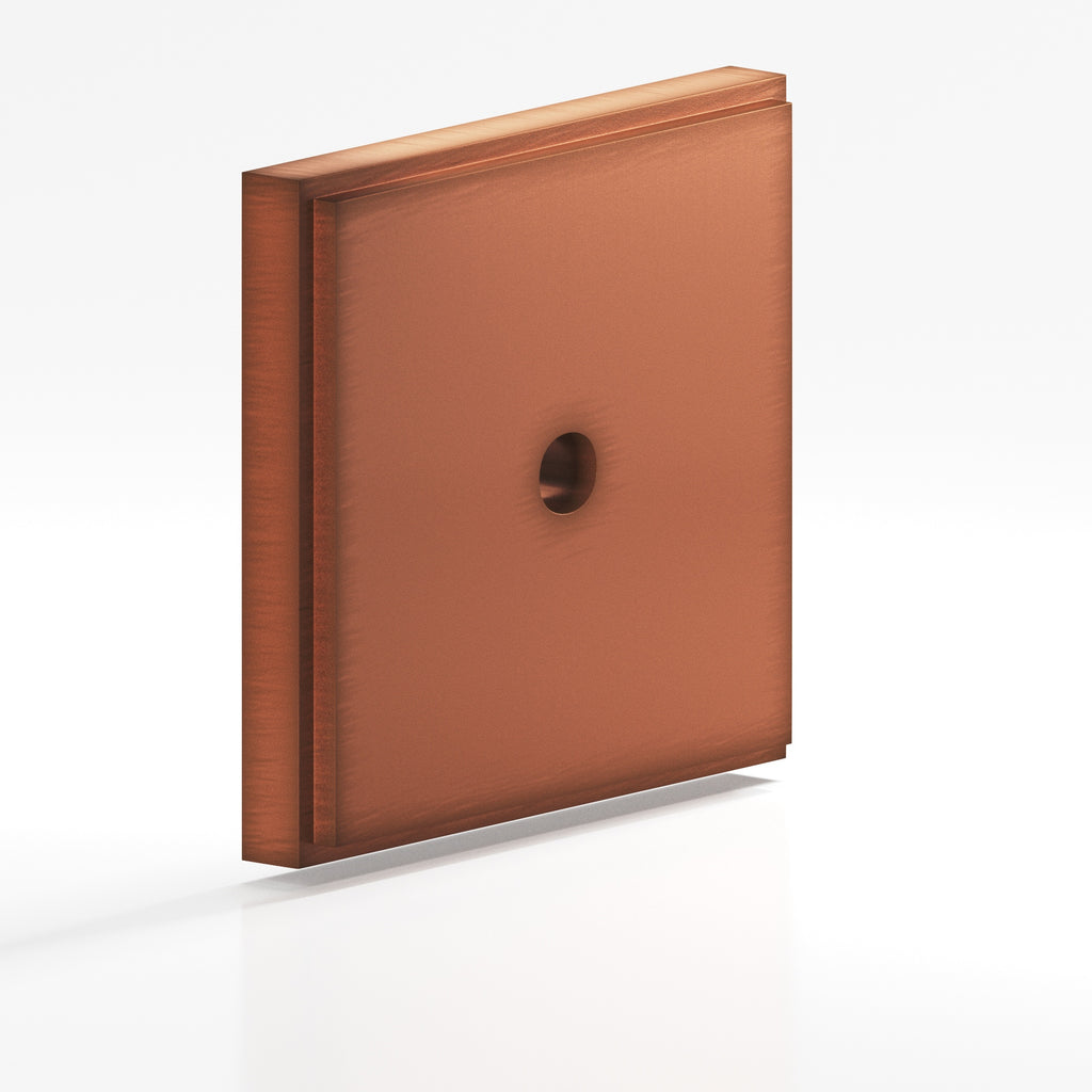 Colonial Bronze Series 9625 1.75" Square Stepped Backplate Matte Antique Copper / 1.75"