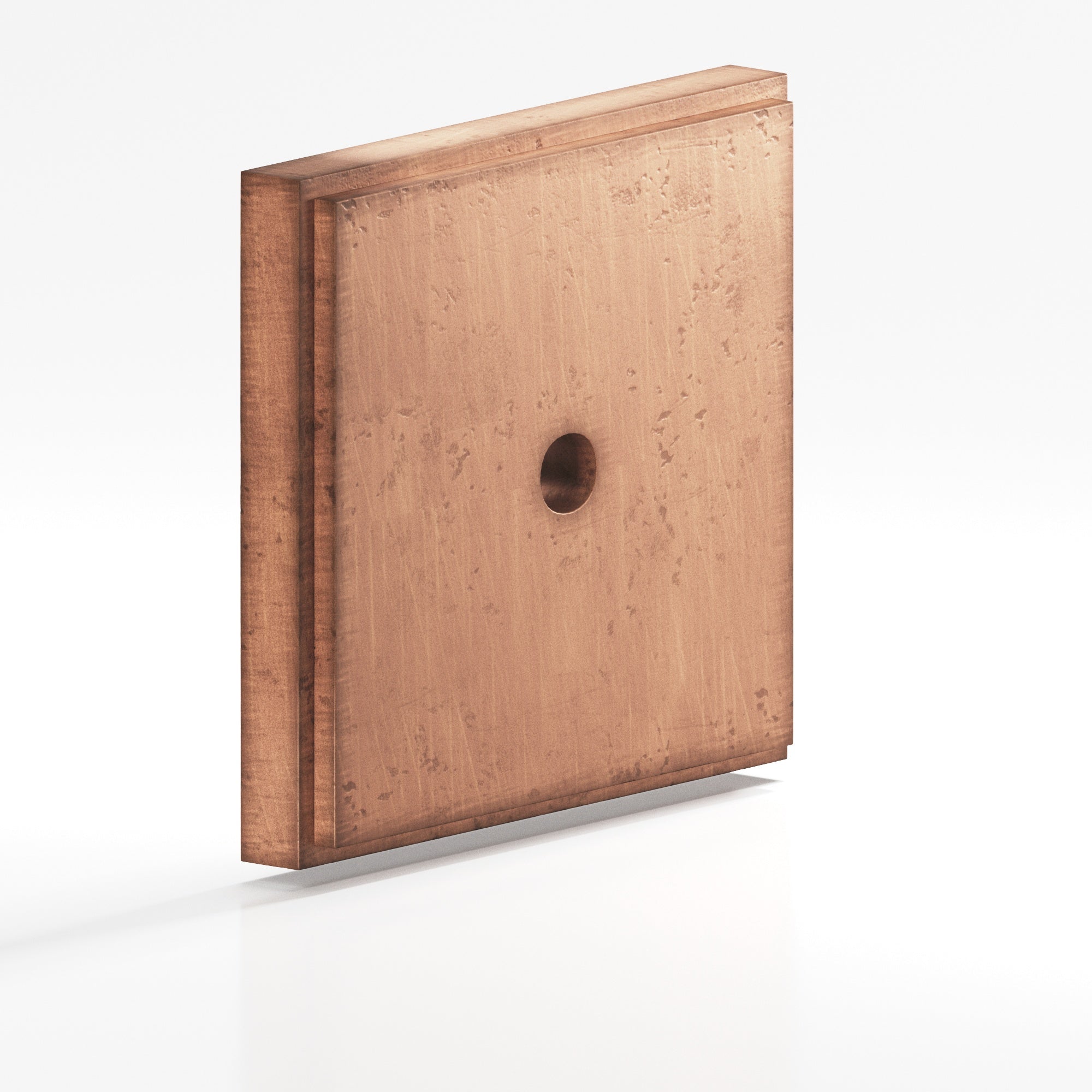 Colonial Bronze Series 9625 1.75" Square Stepped Backplate Distressed Antique Copper / 1.75"