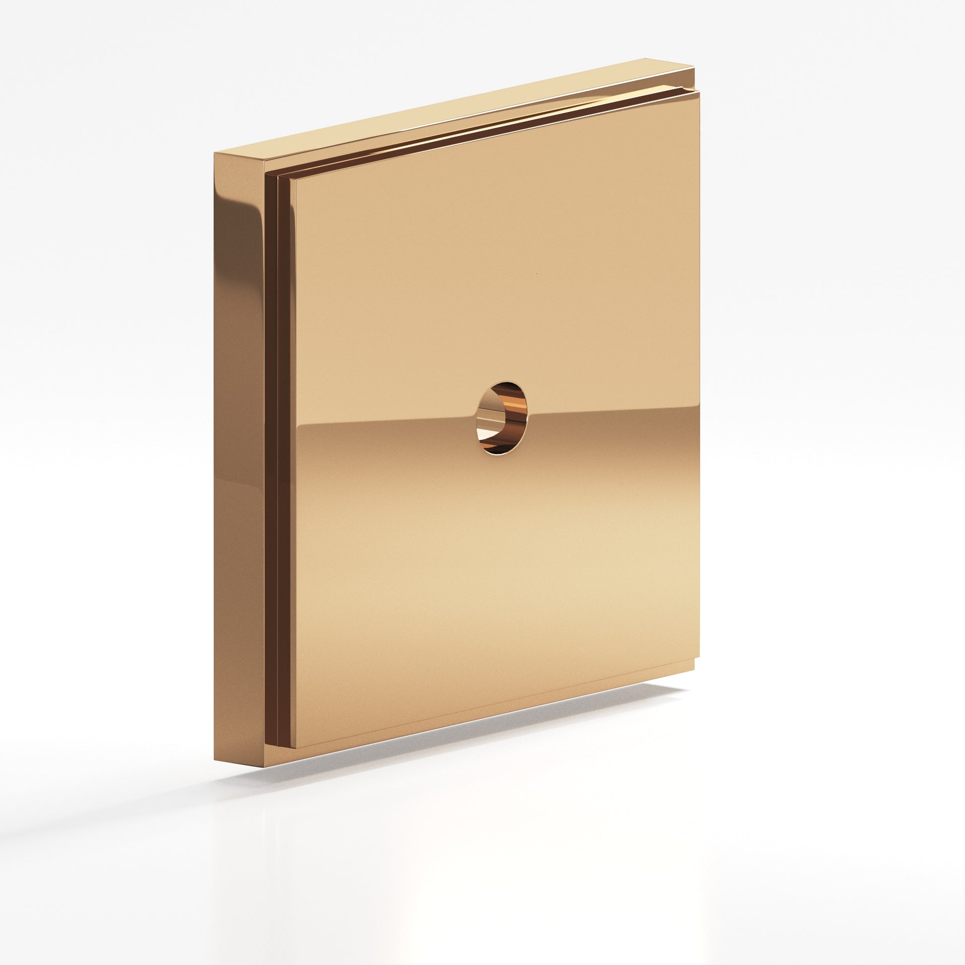 Colonial Bronze Series 9624 1.5" Square Stepped Backplate Polished Bronze / 1.5"