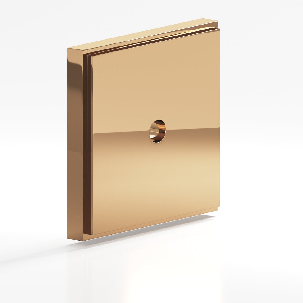 Colonial Bronze Series 9625 1.75" Square Stepped Backplate Polished Bronze / 1.75"