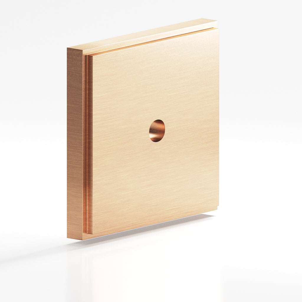 Colonial Bronze Series 9625 1.75" Square Stepped Backplate Satin Bronze / 1.75"