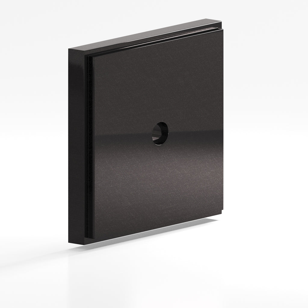 Colonial Bronze Series 9945 1" Square Stepped Backplate Satin Black / 1"