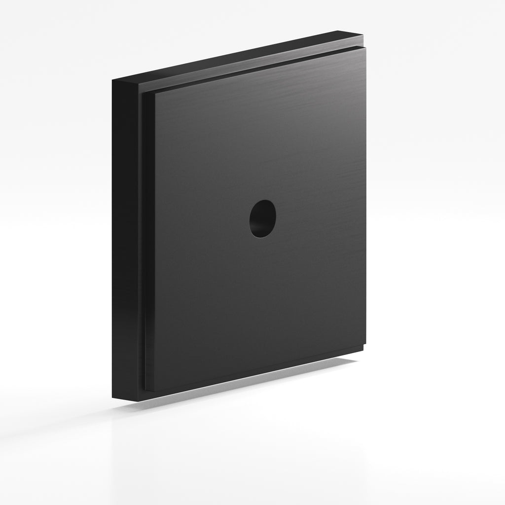 Colonial Bronze Series 9625 1.75" Square Stepped Backplate Matte Satin Black / 1.75"