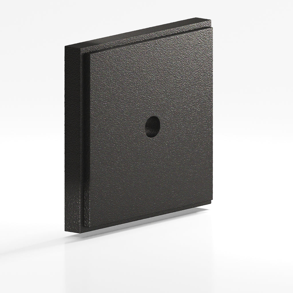Colonial Bronze Series 9625 1.75" Square Stepped Backplate Frost Black™ / 1.75"