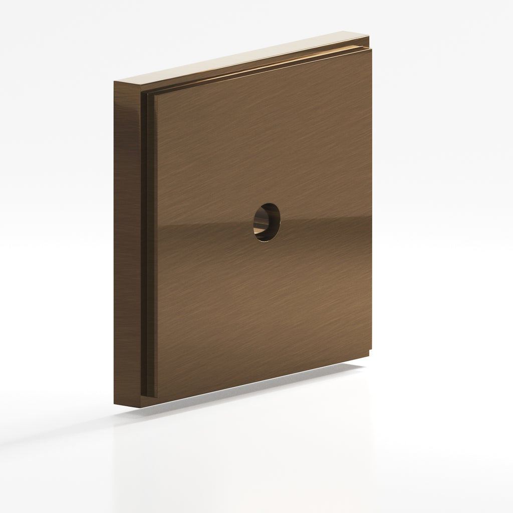 Colonial Bronze Series 9625 1.75" Square Stepped Backplate Light Statuary Bronze / 1.75"