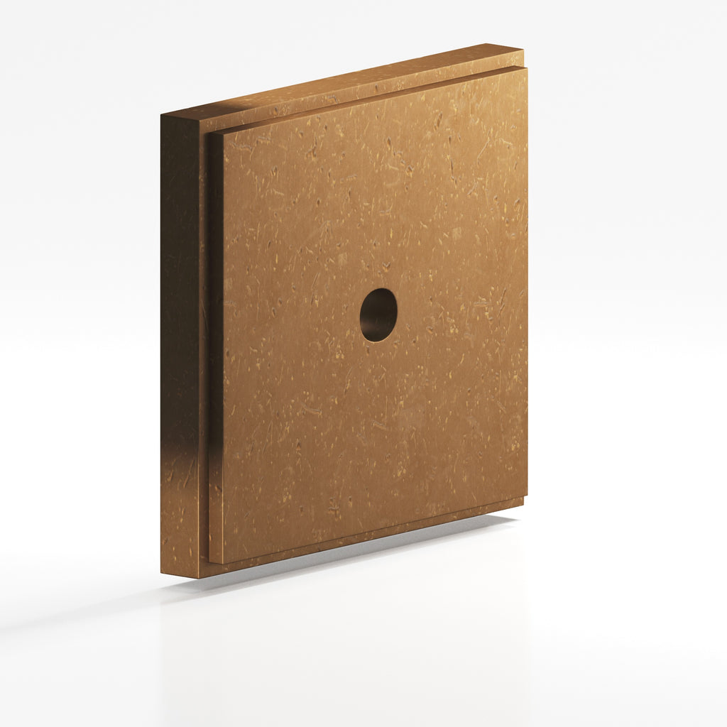 Colonial Bronze Series 9945 1" Square Stepped Backplate Distressed Light Statuary Bronze / 1"