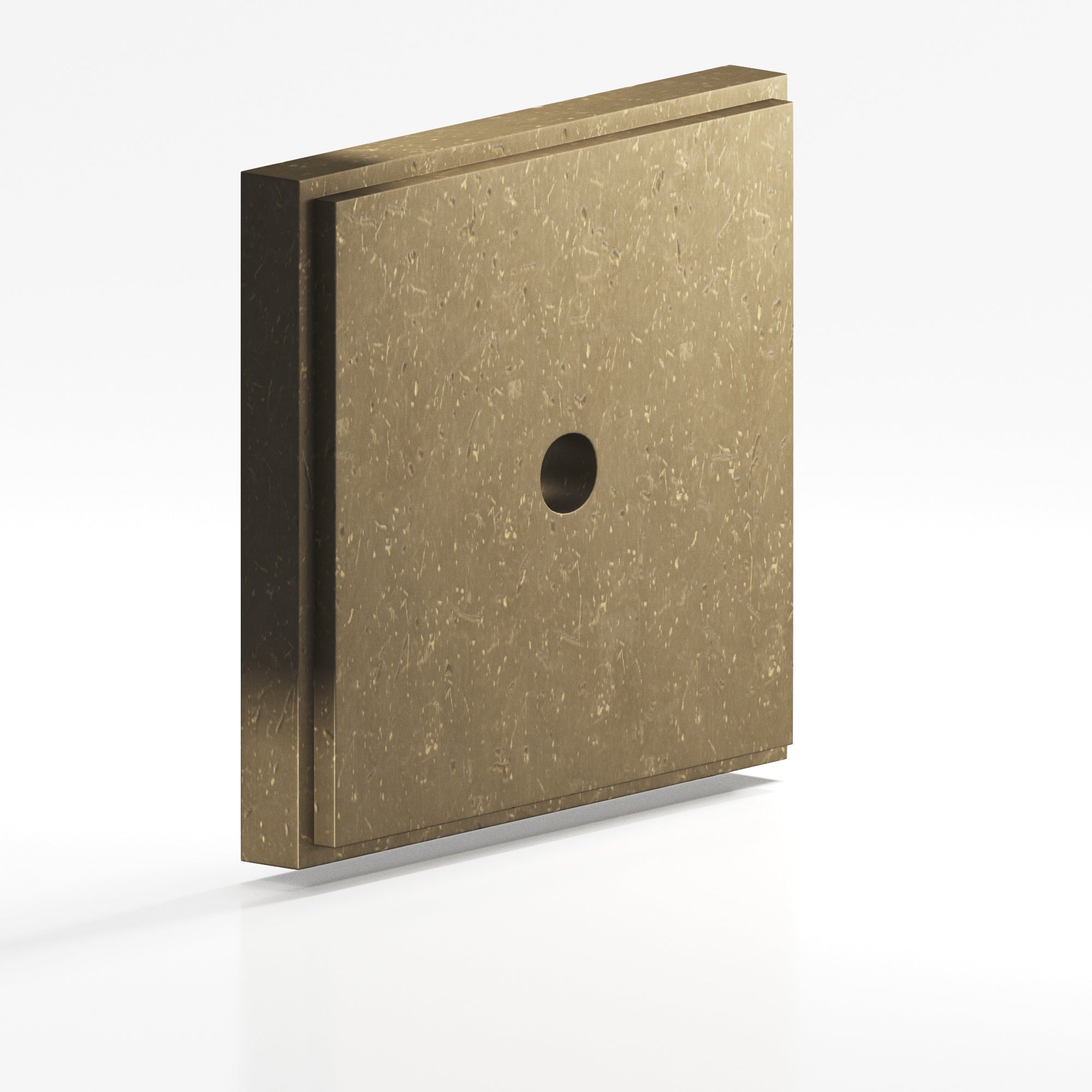 Colonial Bronze Series 9624 1.5" Square Stepped Backplate Distressed Oil Rubbed Bronze / 1.5"