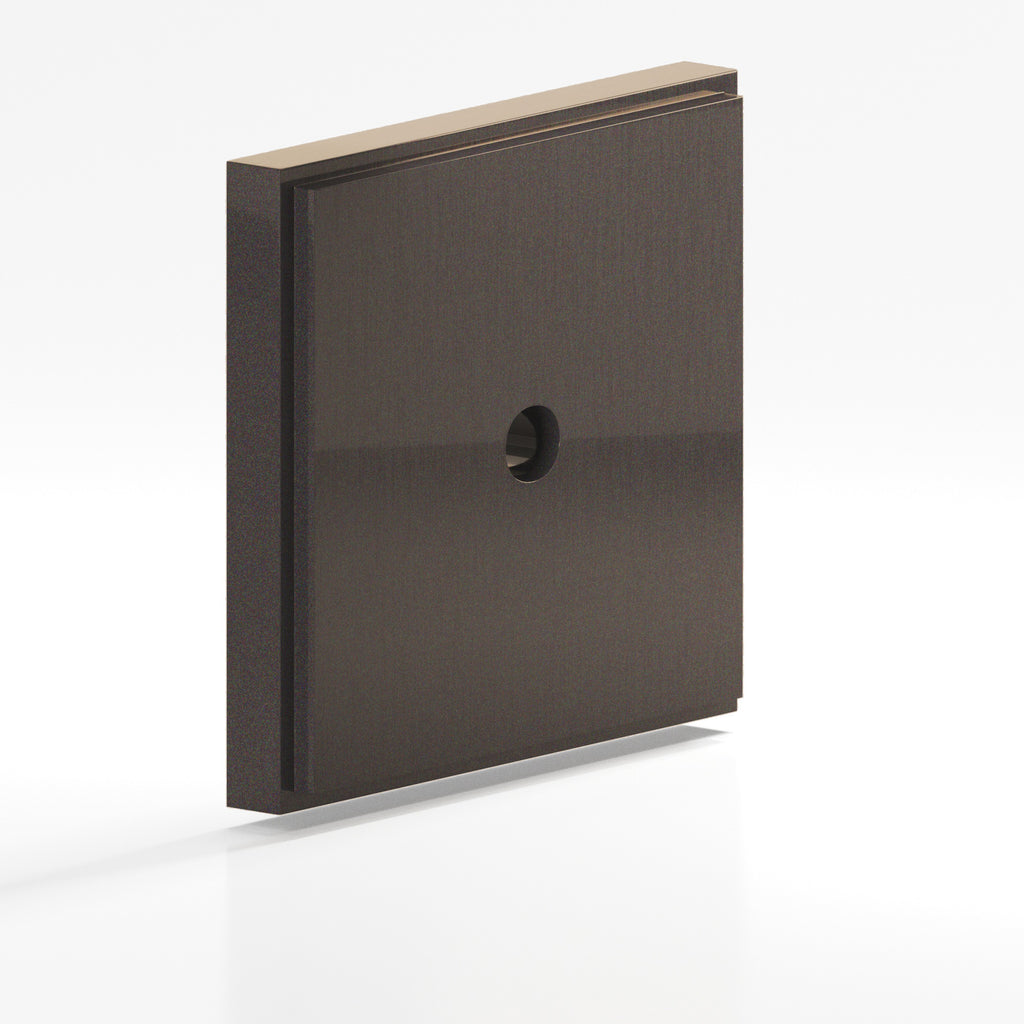 Colonial Bronze Series 9625 1.75" Square Stepped Backplate Dark Statuary Bronze / 1.75"