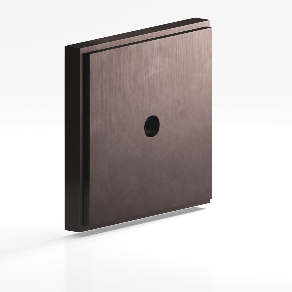 Colonial Bronze Series 9625 1.75" Square Stepped Backplate Matte Dark Statuary Bronze / 1.75"