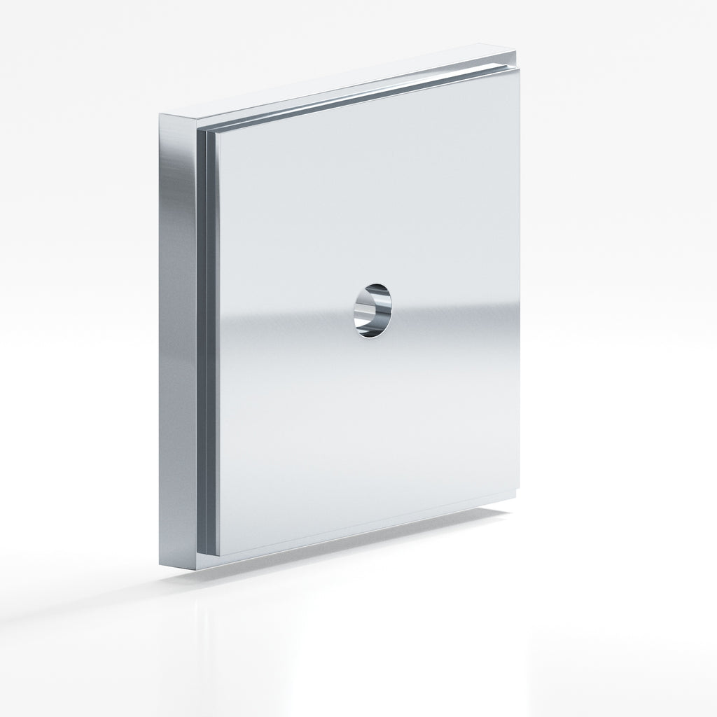 Colonial Bronze Series 9625 1.75" Square Stepped Backplate Polished Chrome / 1.75"