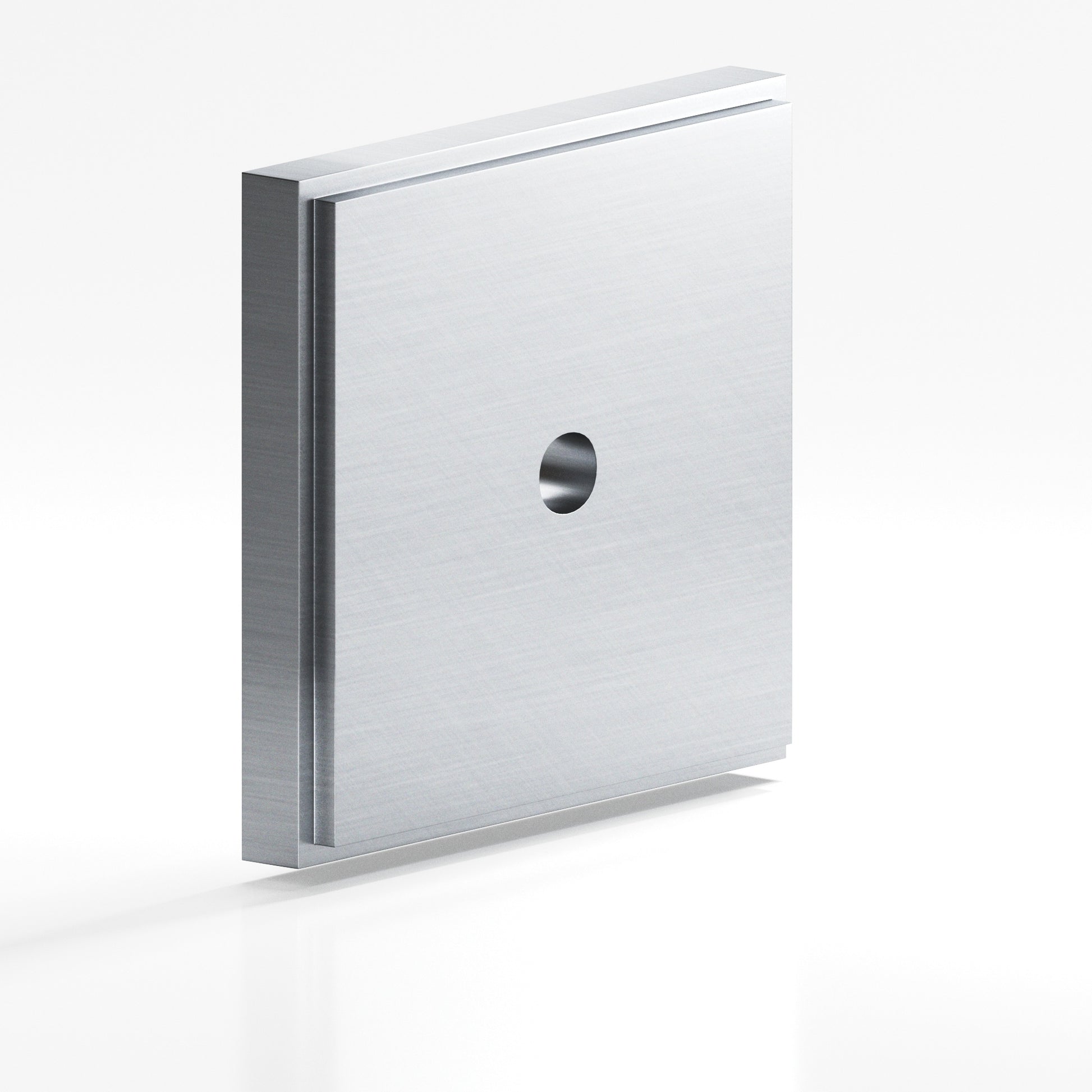 Colonial Bronze Series 9625 1.75" Square Stepped Backplate Satin Chrome / 1.75"