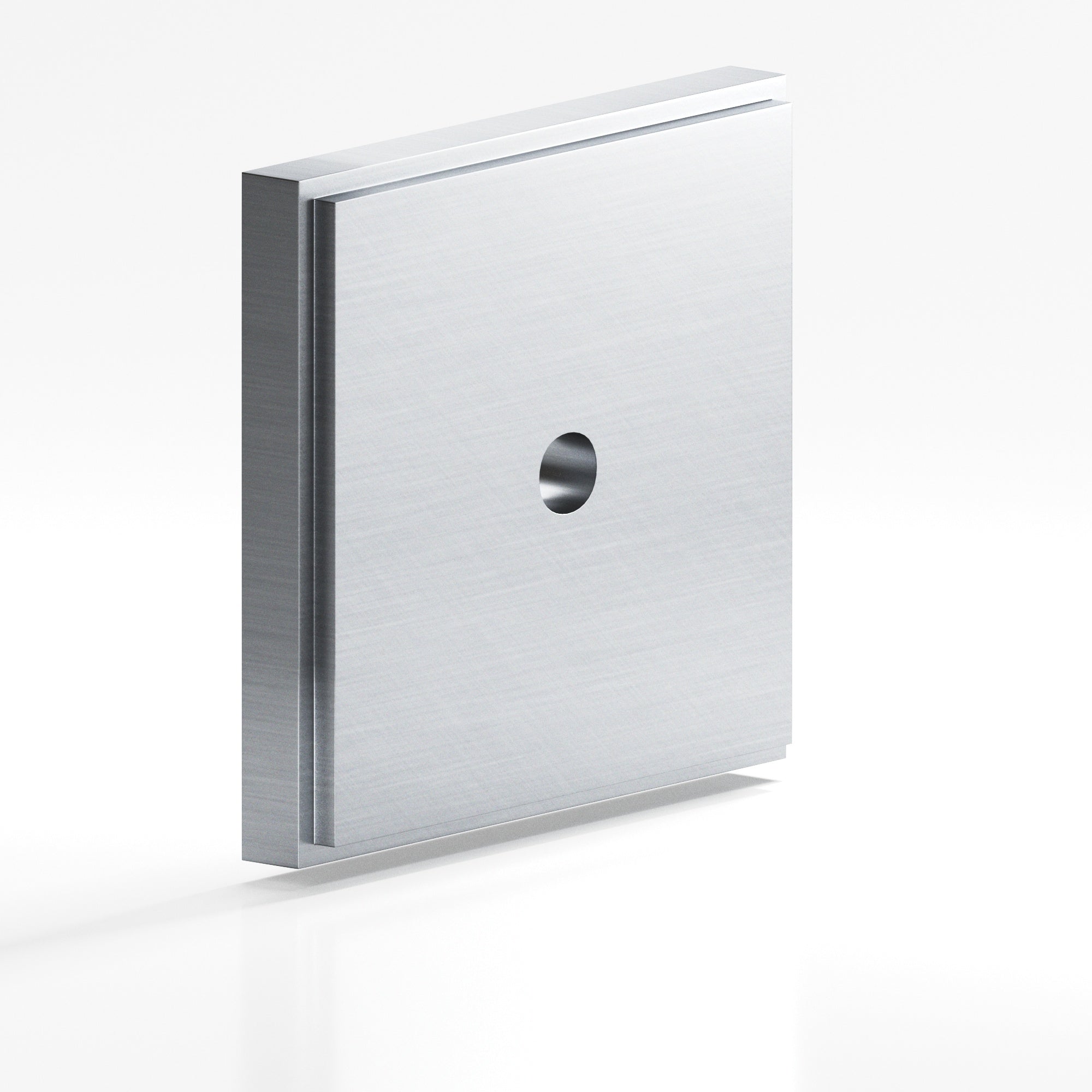 Colonial Bronze Series 9625 1.75" Square Stepped Backplate Satin Chrome / 1.75"