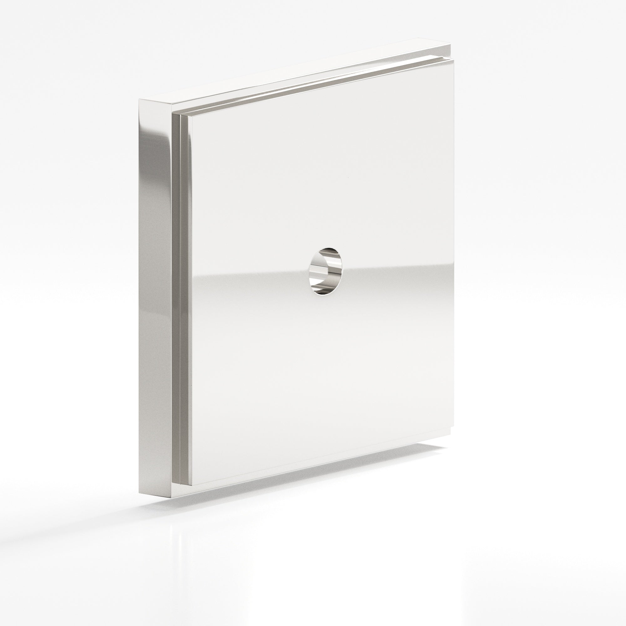 Colonial Bronze Series 9623 1.25" Square Stepped Backplate Polished Nickel / 1.25"