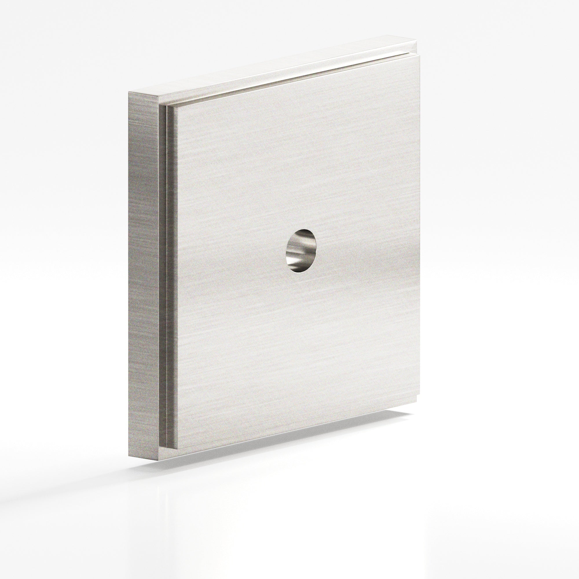 Colonial Bronze Series 9625 1.75" Square Stepped Backplate Satin Nickel / 1.75"