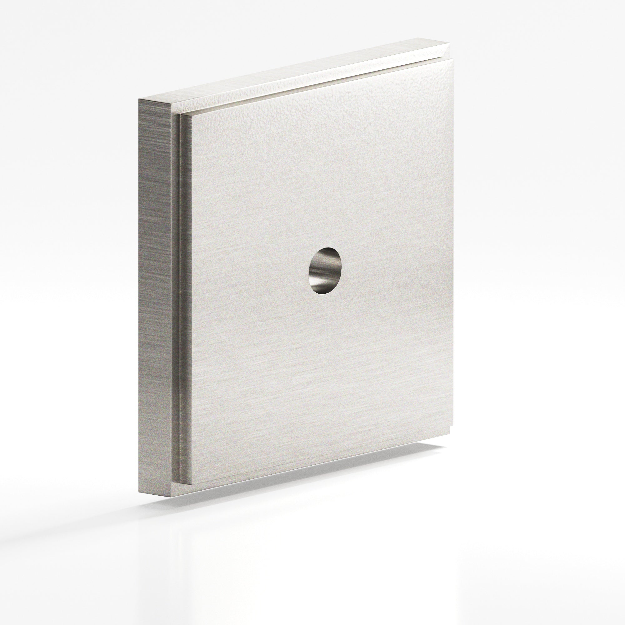 Colonial Bronze Series 9625 1.75" Square Stepped Backplate Nickel Stainless / 1.75"