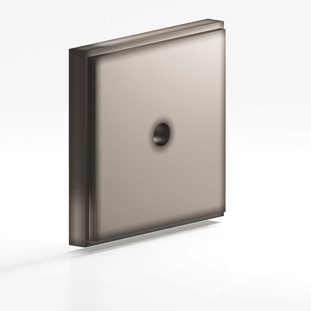 Colonial Bronze Series 9945 1" Square Stepped Backplate Pewter / 1"
