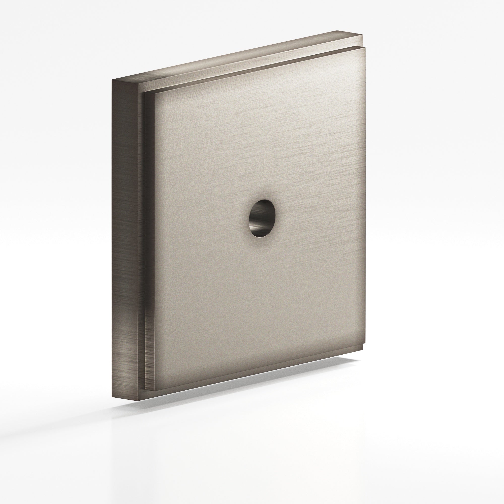 Colonial Bronze Series 9624 1.5" Square Stepped Backplate Matte Pewter / 1.5"