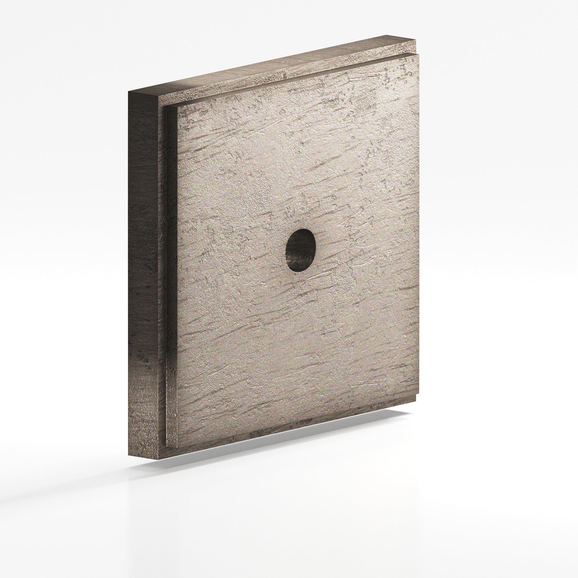 Colonial Bronze Series 9625 1.75" Square Stepped Backplate Distressed Pewter / 1.75"