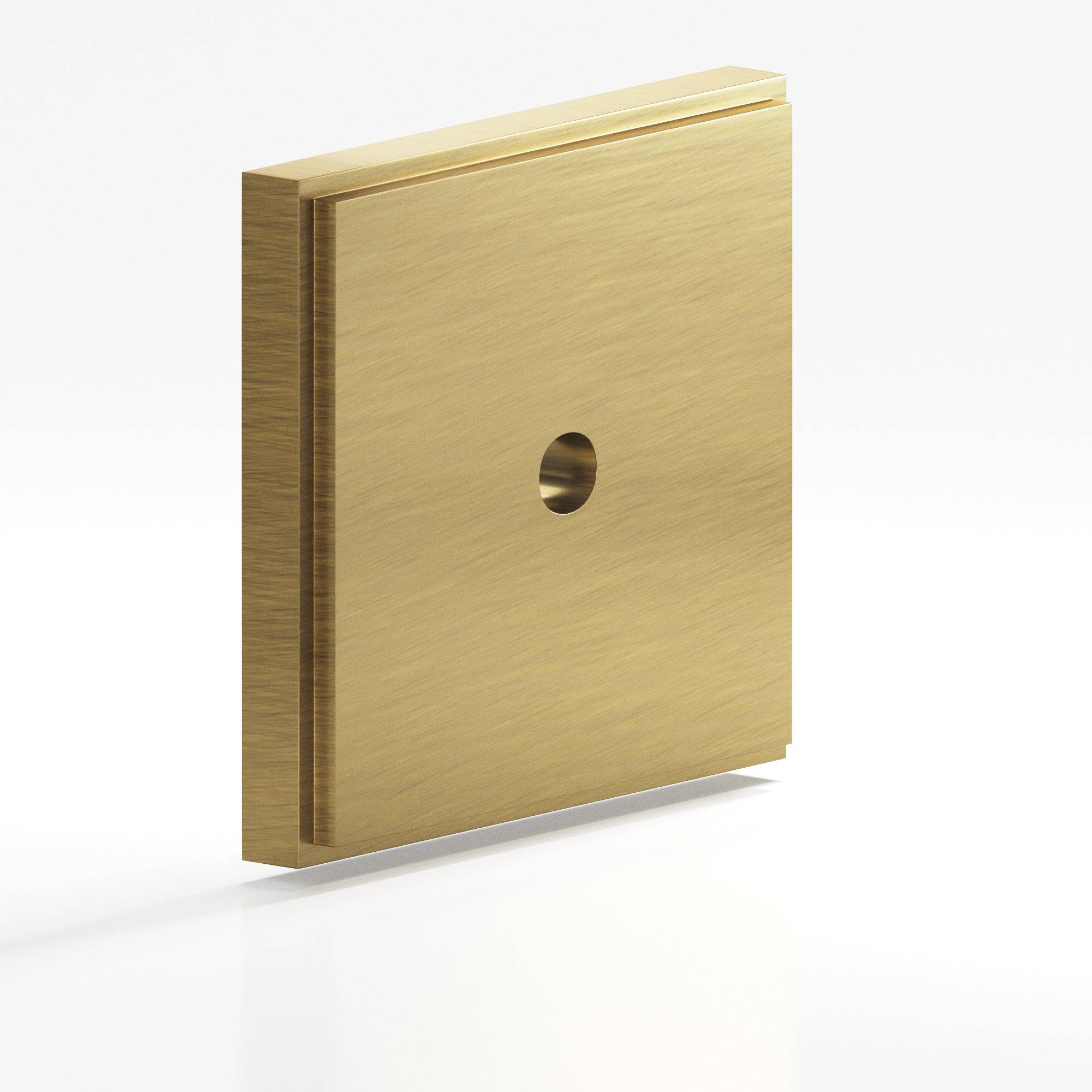 Colonial Bronze Series 9625 1.75" Square Stepped Backplate Antique Brass / 1.75"