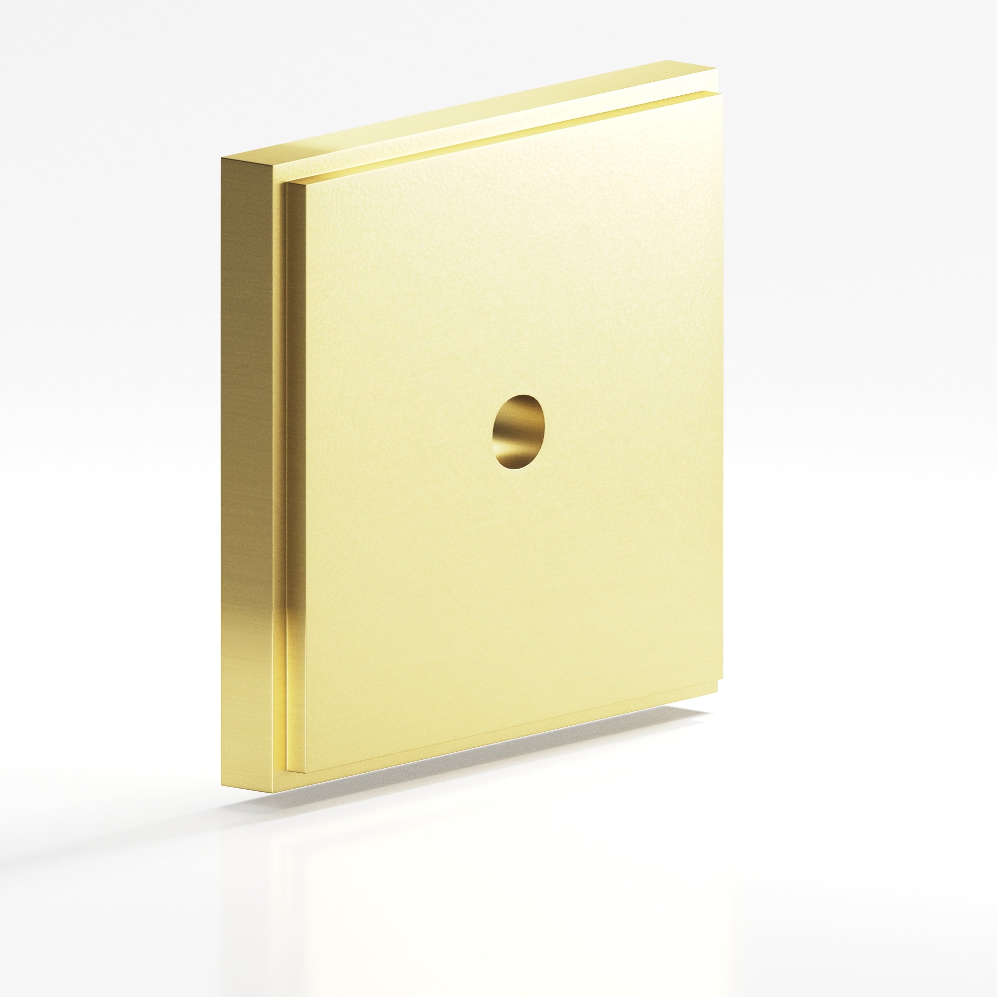Colonial Bronze Series 9624 1.5" Square Stepped Backplate Matte Satin Brass / 1.5"