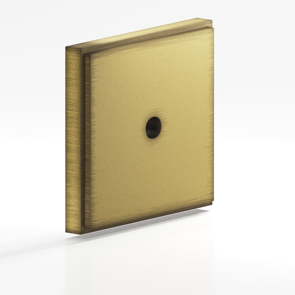 Colonial Bronze Series 9945 1" Square Stepped Backplate Matte Antique Satin Brass / 1"