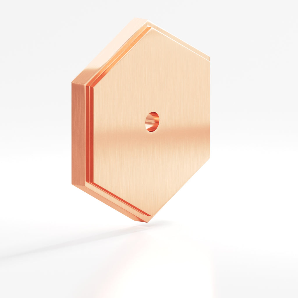 Colonial Bronze Series 9627 1.5" Hexagonal Stepped Backplate Satin Copper / 1.5"