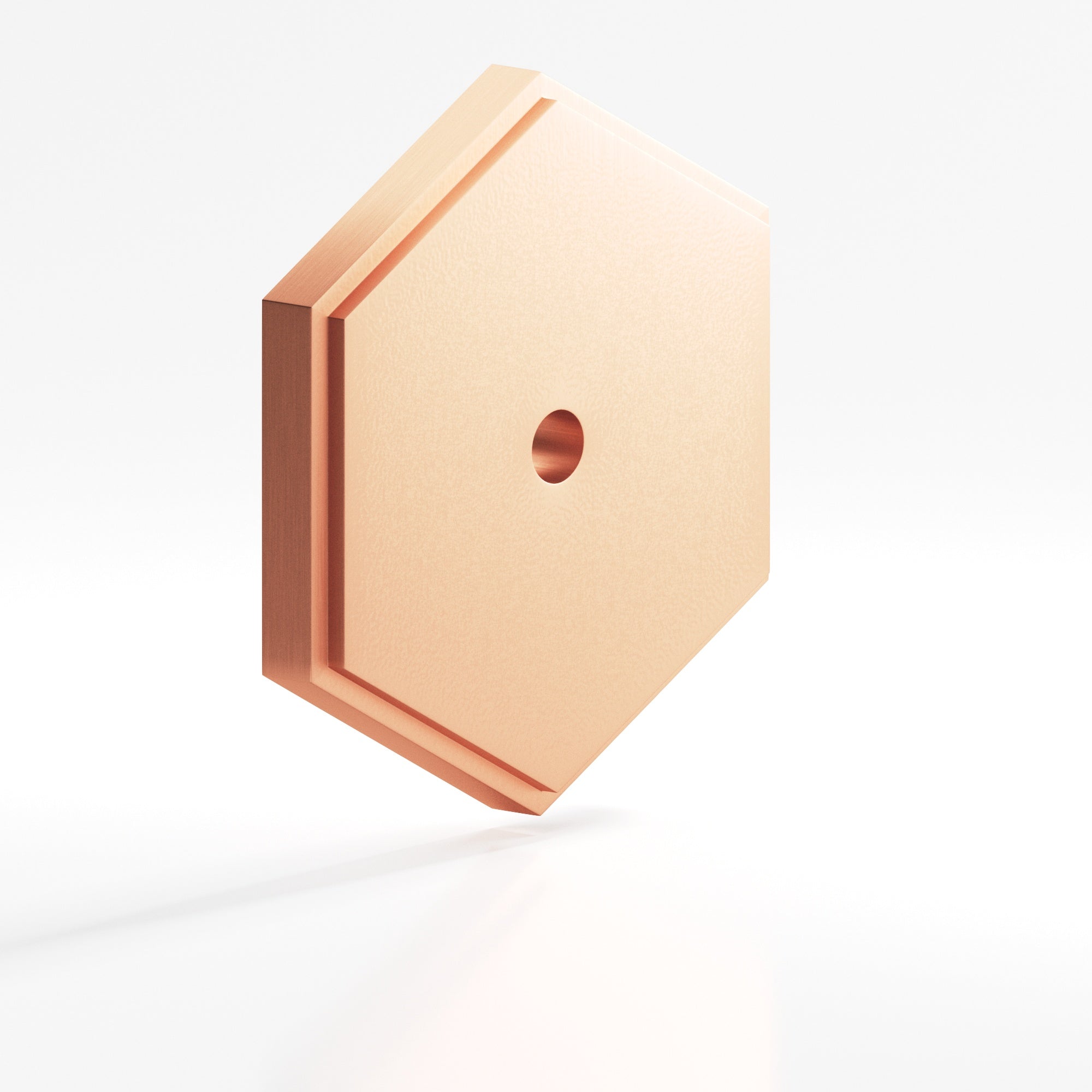 Colonial Bronze Series 9627 1.5" Hexagonal Stepped Backplate Matte Satin Copper / 1.5"