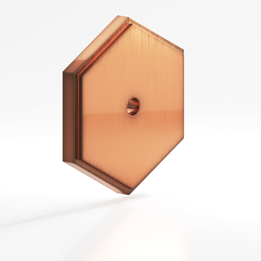 Colonial Bronze Series 9627 1.5" Hexagonal Stepped Backplate Antique Copper / 1.5"