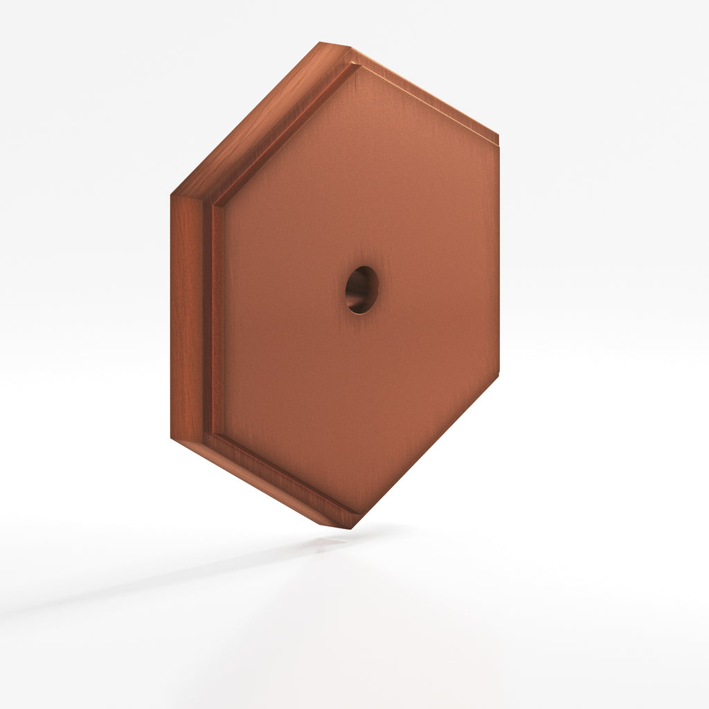 Colonial Bronze Series 9627 1.5" Hexagonal Stepped Backplate Matte Antique Copper / 1.5"