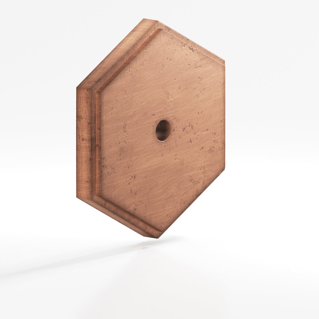Colonial Bronze Series 9627 1.5" Hexagonal Stepped Backplate Distressed Antique Copper / 1.5"