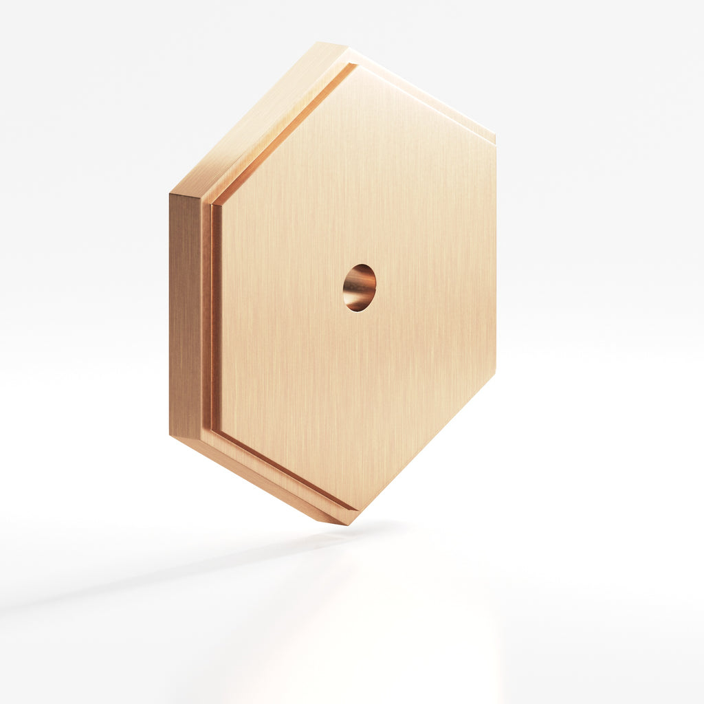 Colonial Bronze Series 9627 1.5" Hexagonal Stepped Backplate Satin Bronze / 1.5"