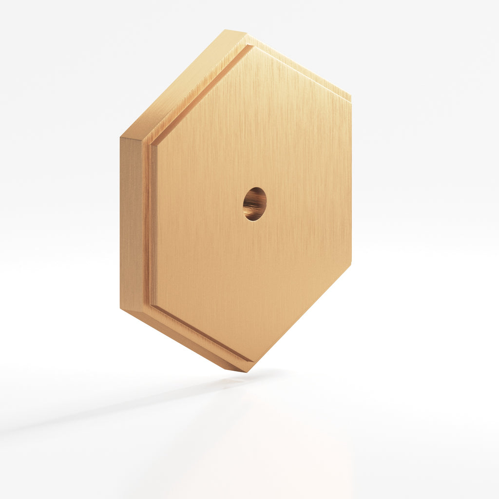 Colonial Bronze Series 9627 1.5" Hexagonal Stepped Backplate Matte Satin Bronze / 1.5"