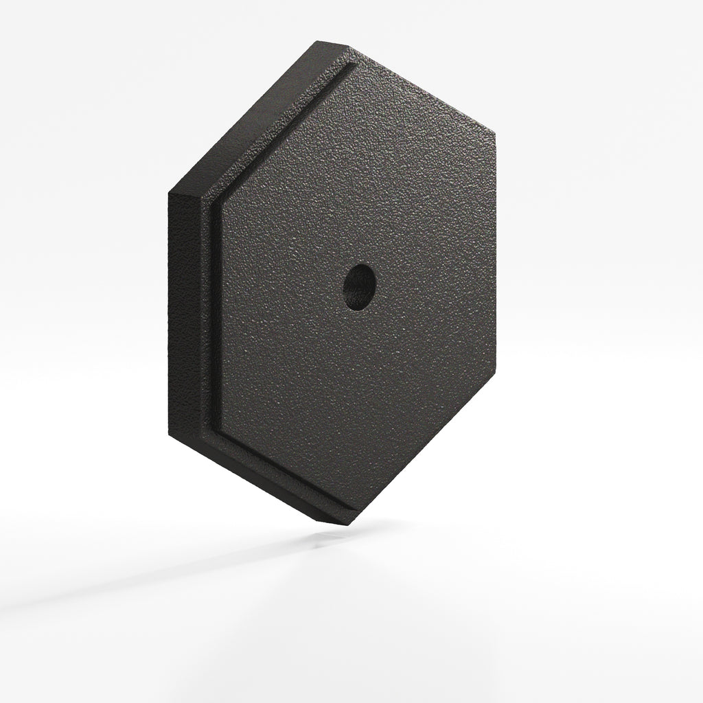 Colonial Bronze Series 9627 1.5" Hexagonal Stepped Backplate Frost Black™ / 1.5"
