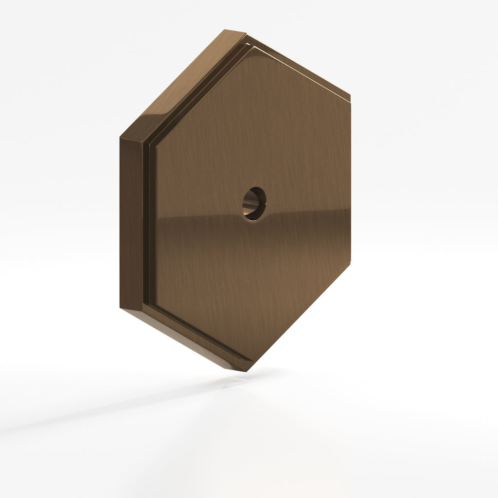 Colonial Bronze Series 9627 1.5" Hexagonal Stepped Backplate Light Statuary Bronze / 1.5"