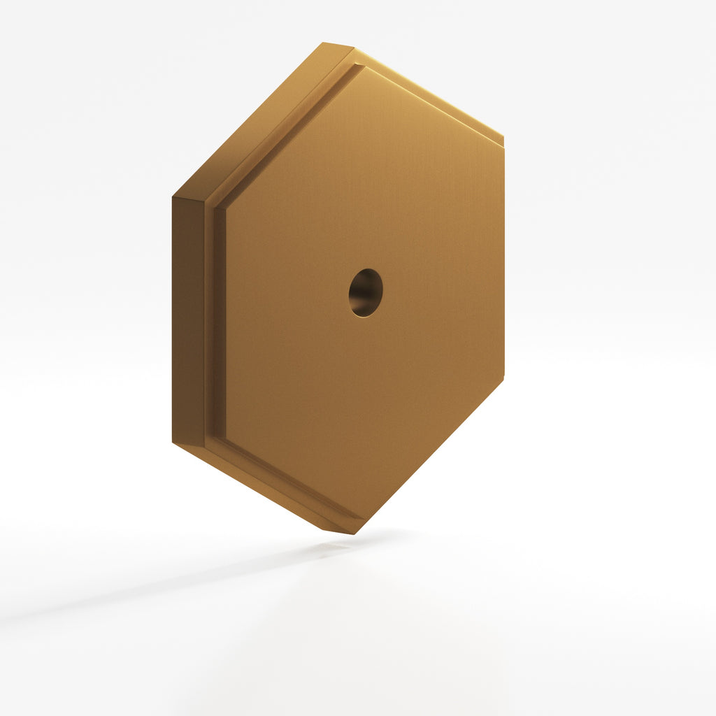 Colonial Bronze Series 9627 1.5" Hexagonal Stepped Backplate Matte Light Statuary Bronze / 1.5"