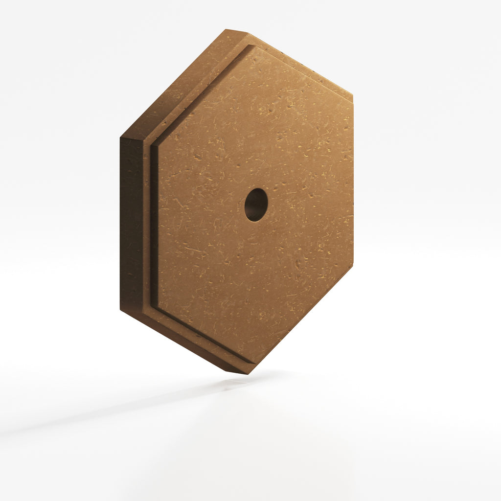 Colonial Bronze Series 9627 1.5" Hexagonal Stepped Backplate Distressed Light Statuary Bronze / 1.5"