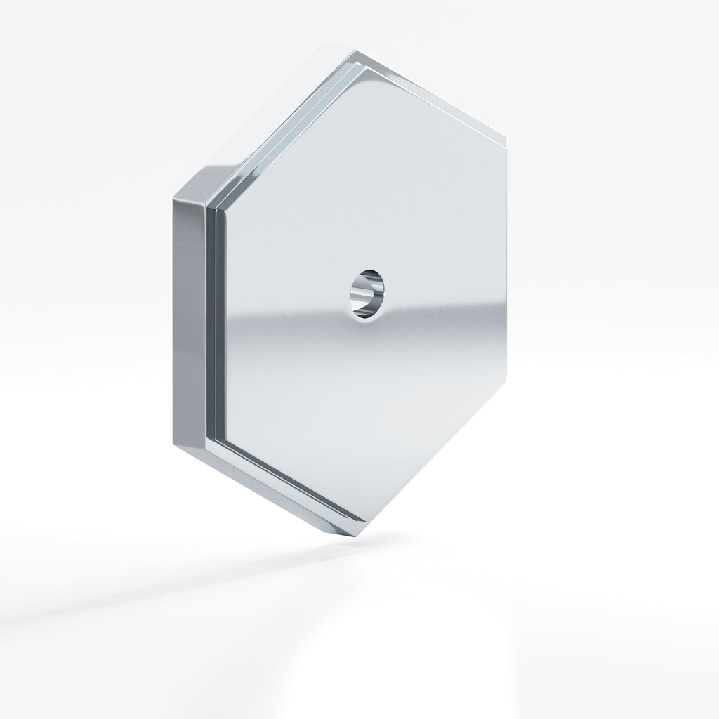 Colonial Bronze Series 9627 1.5" Hexagonal Stepped Backplate Polished Chrome / 1.5"