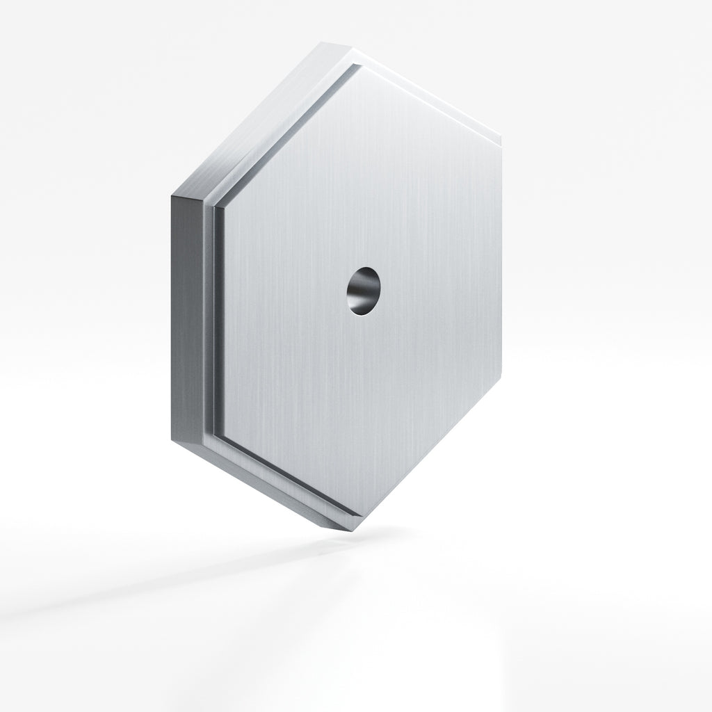 Colonial Bronze Series 9627 1.5" Hexagonal Stepped Backplate Satin Chrome / 1.5"