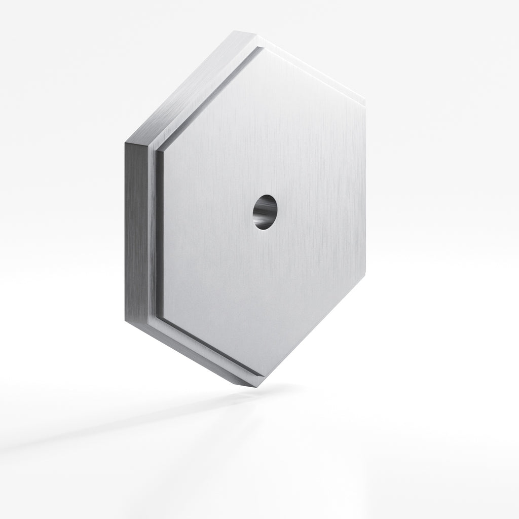 Colonial Bronze Series 9627 1.5" Hexagonal Stepped Backplate Matte Satin Chrome / 1.5"