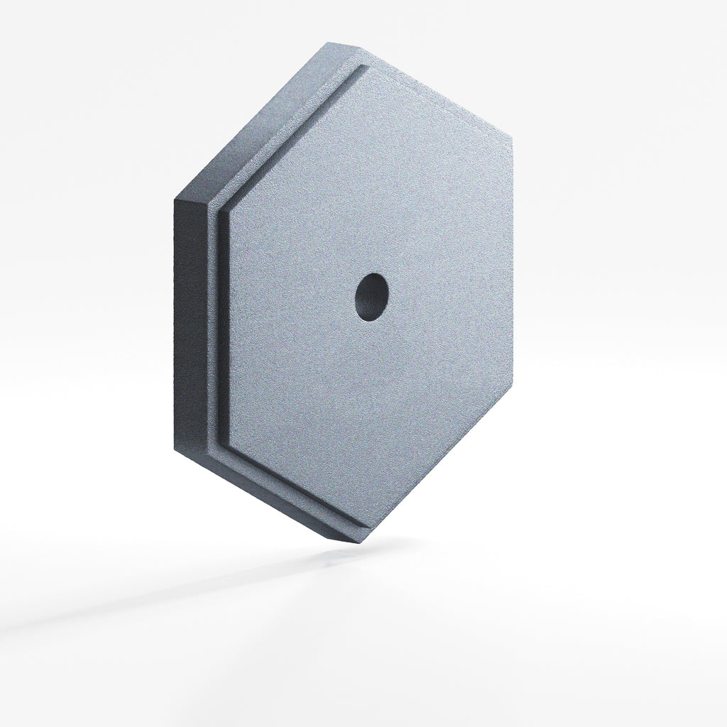 Colonial Bronze Series 9627 1.5" Hexagonal Stepped Backplate Frost Chrome™ / 1.5"