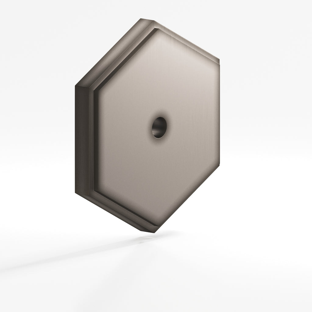Colonial Bronze Series 9627 1.5" Hexagonal Stepped Backplate Pewter / 1.5"