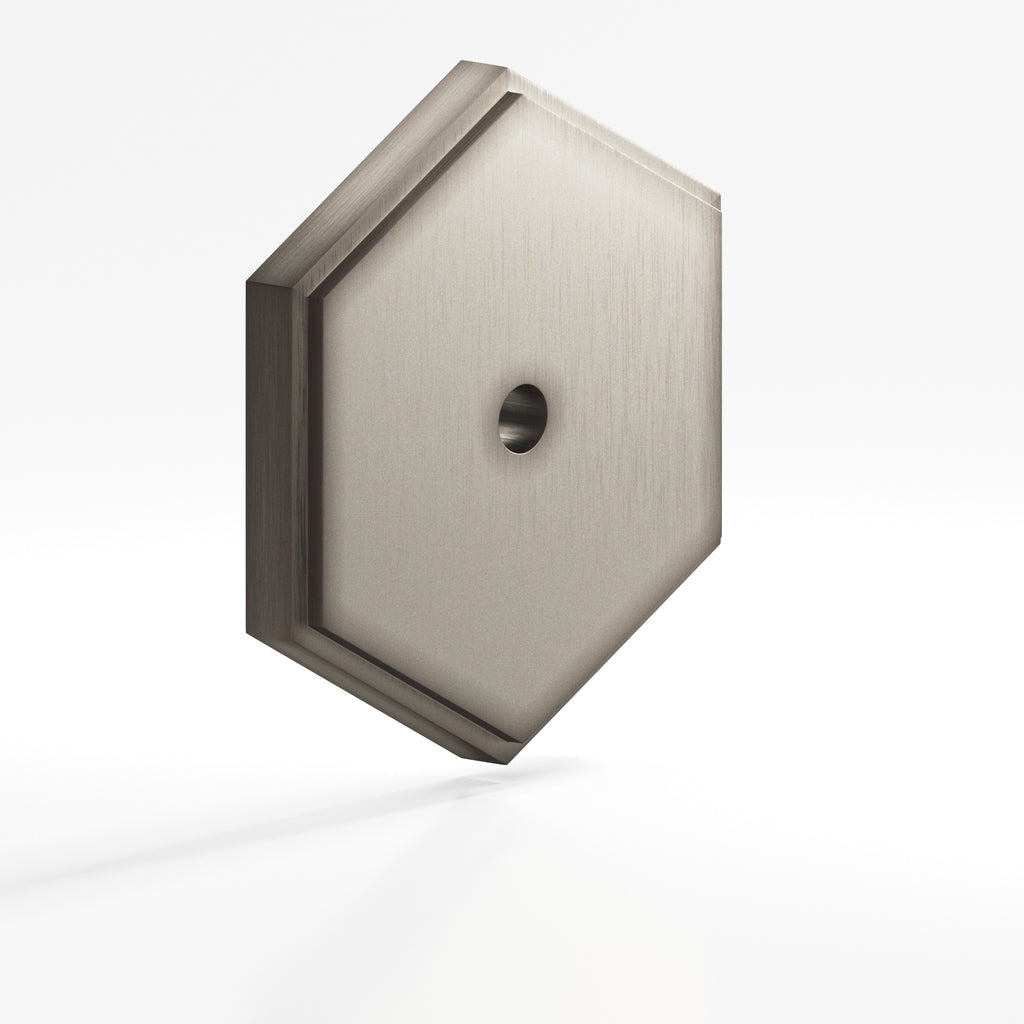 Colonial Bronze Series 9627 1.5" Hexagonal Stepped Backplate Matte Pewter / 1.5"