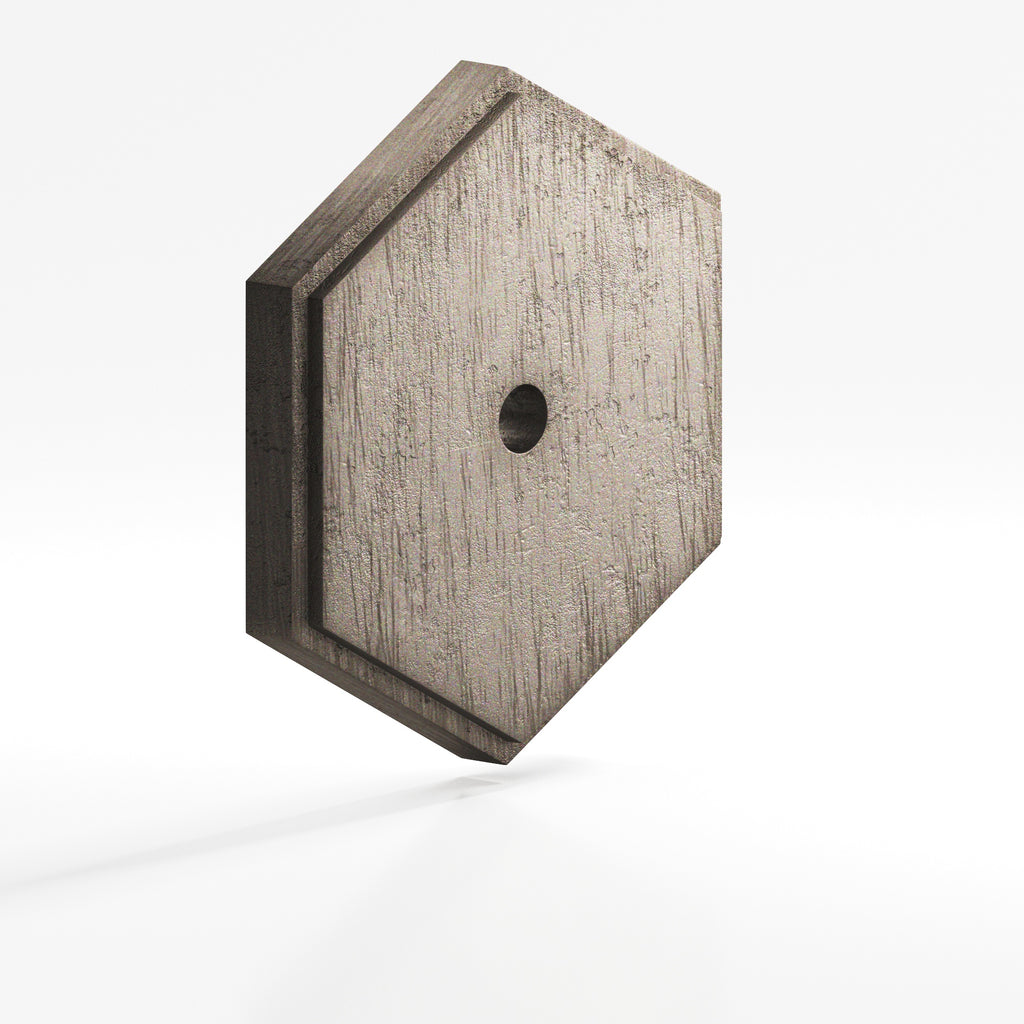 Colonial Bronze Series 9627 1.5" Hexagonal Stepped Backplate Distressed Pewter / 1.5"