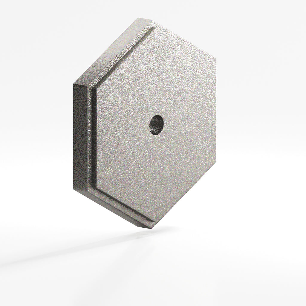 Colonial Bronze Series 9627 1.5" Hexagonal Stepped Backplate Frost Nickel™ / 1.5"