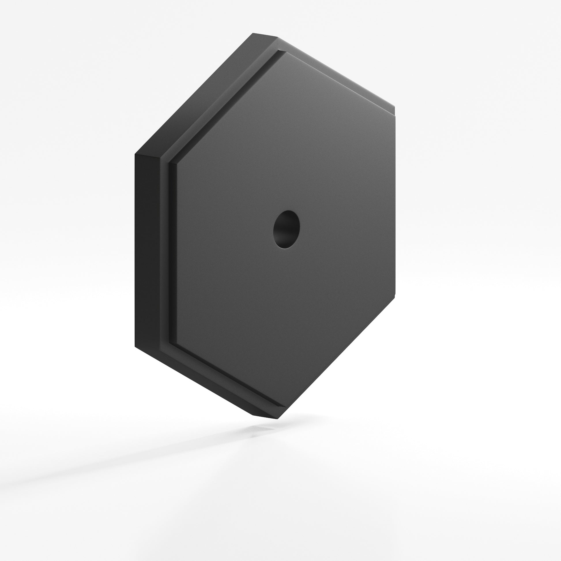 Colonial Bronze Series 9628 1.75" Hexagonal Stepped Backplate Matte Graphite / 1.75"