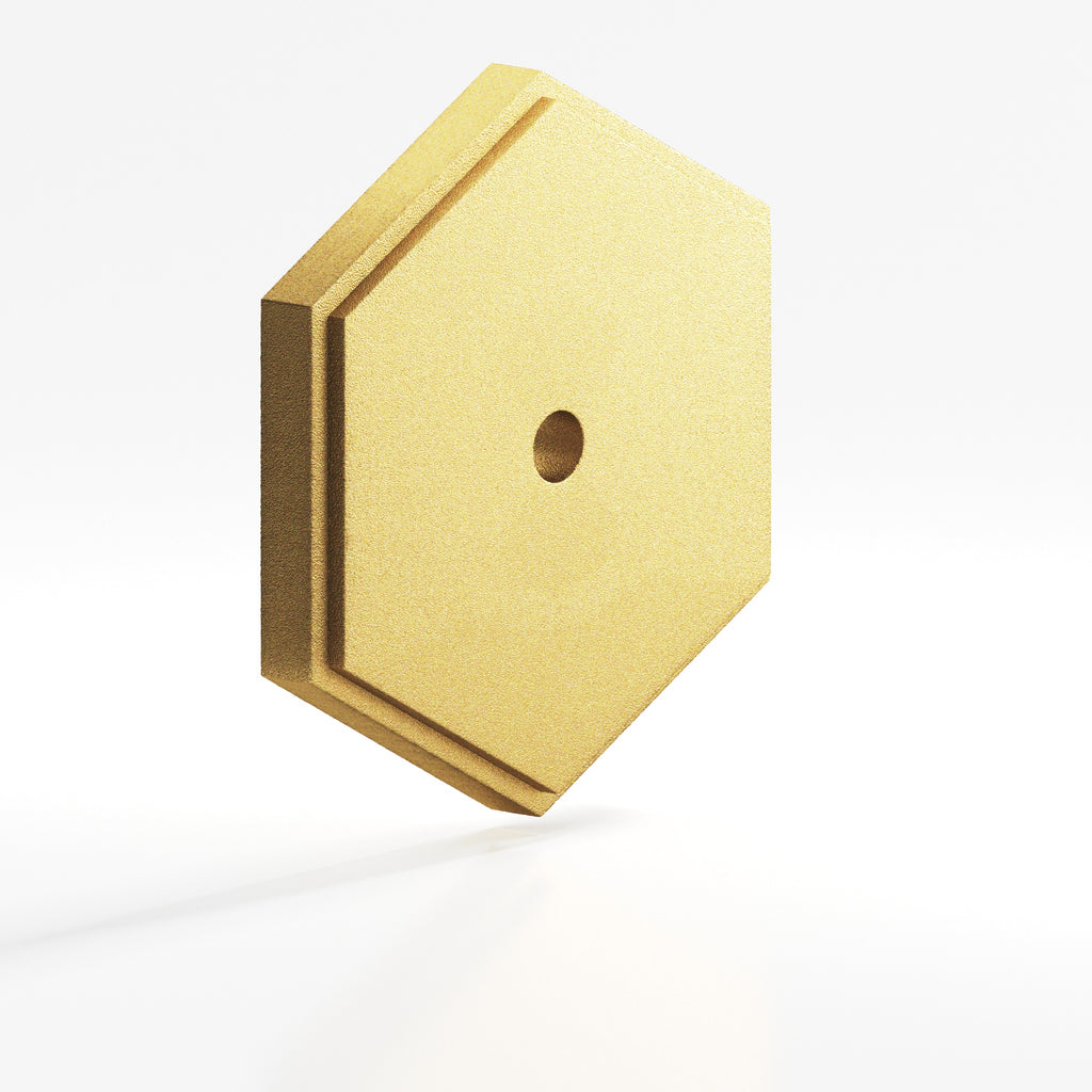 Colonial Bronze Series 9627 1.5" Hexagonal Stepped Backplate Frost Brass™ / 1.5"