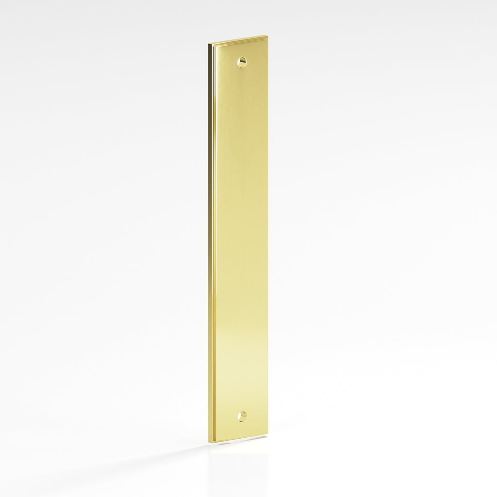 Colonial Bronze Series 9948 6" Rectangular Stepped Backplate Polished Brass / 6"
