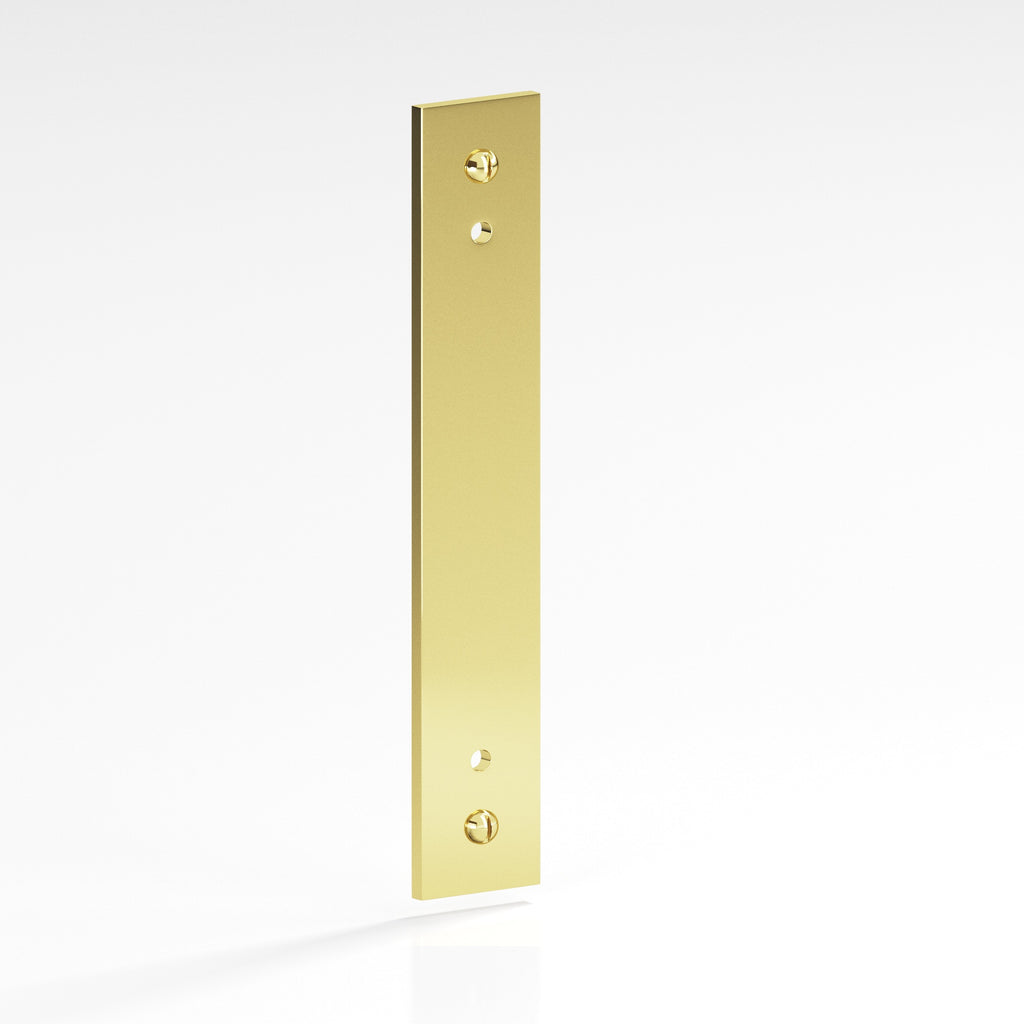 Colonial Bronze Series 9947 4" Rectangular Backplate With Exposed Finished Screws Polished Brass / 4"