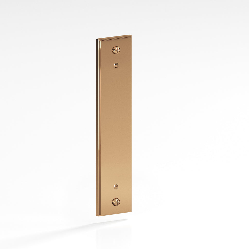 Colonial Bronze Series 9949 6" Rectangular Stepped Backplate With Exposed Finished Screws Polished Bronze / 6"